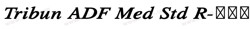 Tribun ADF Med Std R字体转换 Tribun ADF Med Std R字体转换
